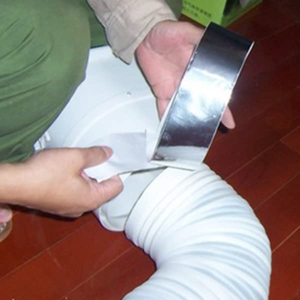 BOMEI PACK 1 rollo de cinta de papel de aluminio, cinta plateada de 3.6 mil x 2 pulgadas x 60 yardas, cinta adhesiva de metal aislante, cinta HVAC