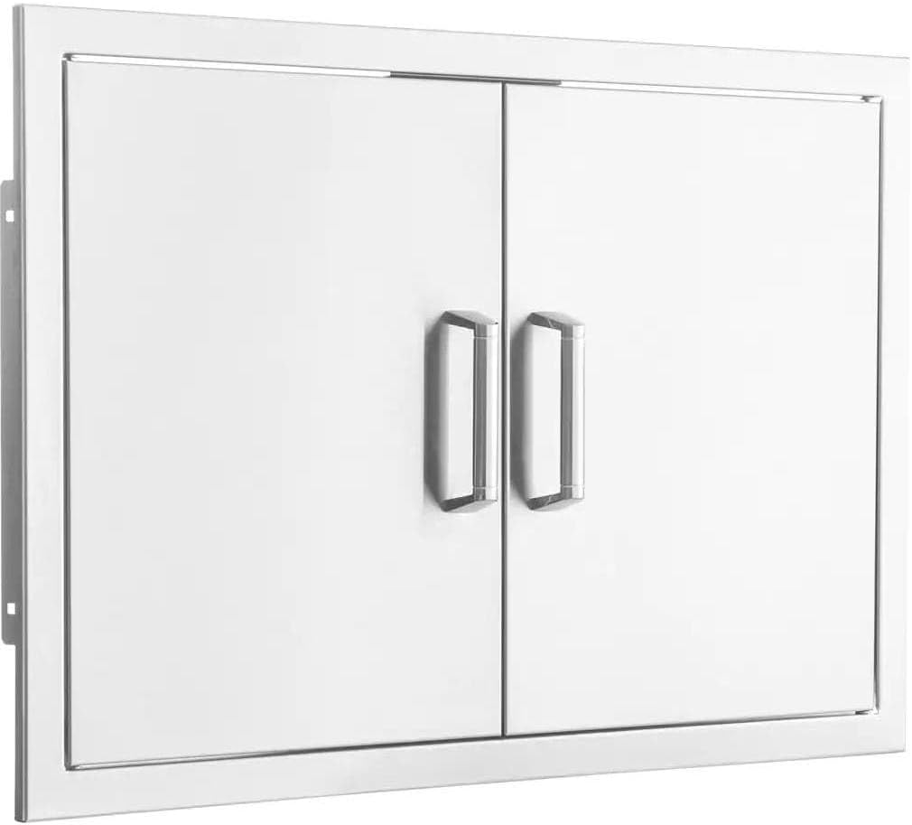BBQGUYS Puerta de acceso doble de acero inoxidable de 25 pulgadas Signature – Contempo
