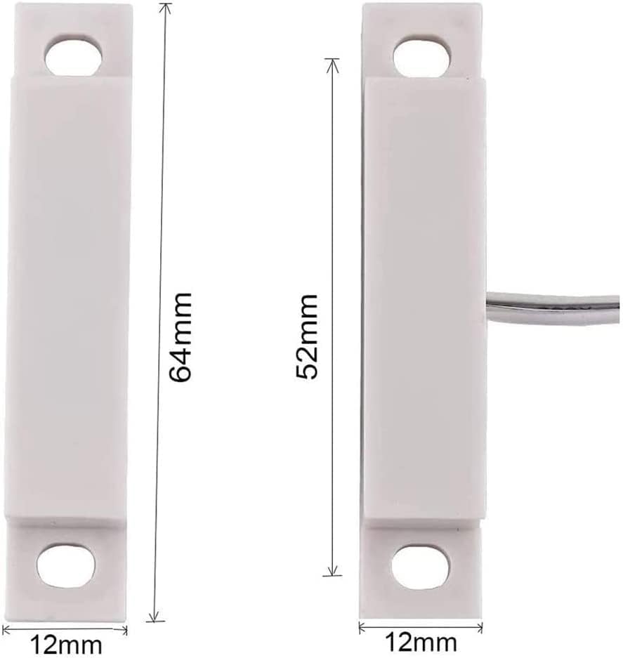 MC-32 NC – Sensor de contacto para puerta de ventana de seguridad con cable de montaje en superficie, interruptor magnético de lengüeta, para