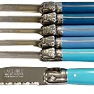 En caja de 6 “cuchillos de carne azul océano. Muy de moda, hecho en Francia En caja de 6 “cuchillos de carne azul océano. Muy de moda, hecho en Francia