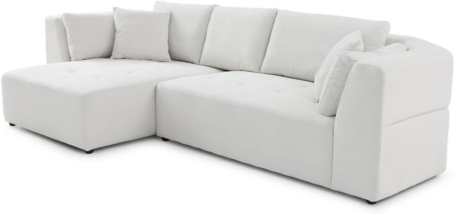 Sofá modular modular en forma de L de 116 pulgadas, sofá seccional de esquina con diván orientado a la izquierda y asiento profundo, sofá cómodo de