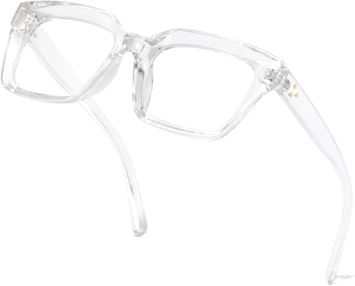 Lentes de bloqueo de luz azul, para lectura en computadora, juegos, televisión, teléfonos, gafas para mujeres y hombres, marco cuadrado grueso 2105