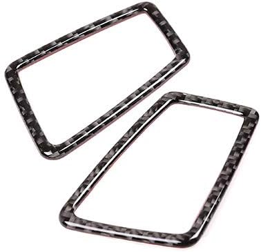 YIWANG Adhesivos de fibra de carbono real para tablero, aire acondicionado, marco de ventilación, 2 unidades, para BMW Serie 3, E90, E92, E93,
