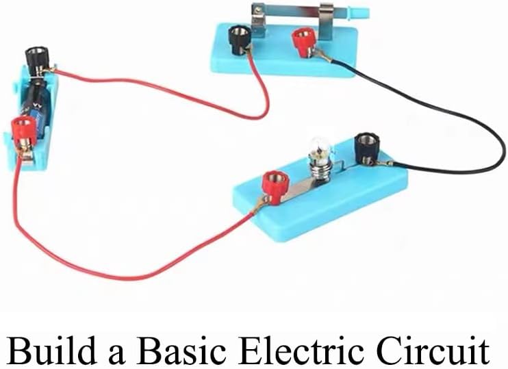 Kit de aprendizaje de circuito de electricidad para niños, herramienta de aprendizaje de experimentos de laboratorio eléctrico de ciencia de física