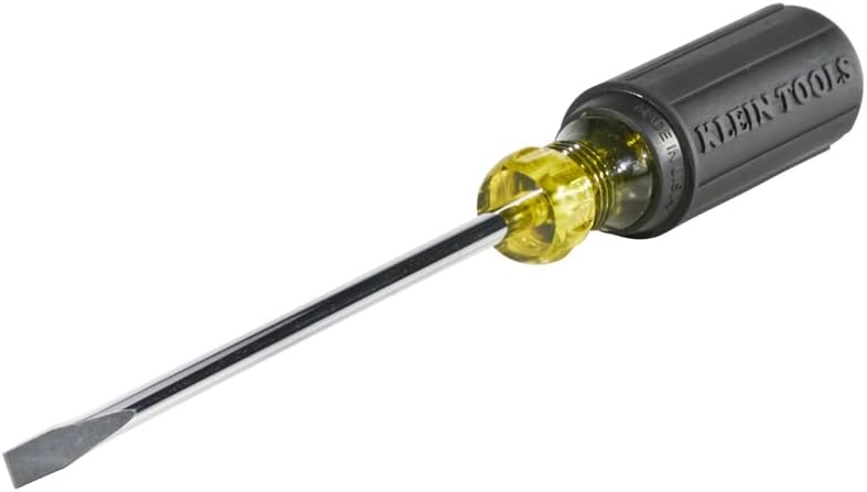 Klein Tools 605-6B – Destornillador de punta de gabinete de doblado de alambre de 6 pulgadas, fabricado en EE. UU