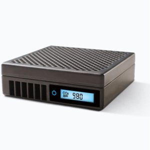 BROAD Purificador de aire para coche, verdadero filtro HEPA H13 purificador de aire pequeño con monitoreo de concentración de CO2 y función de BROAD Purificador de aire para coche, verdadero filtro HEPA H13 purificador de aire pequeño con monitoreo de concentración de CO2 y función de