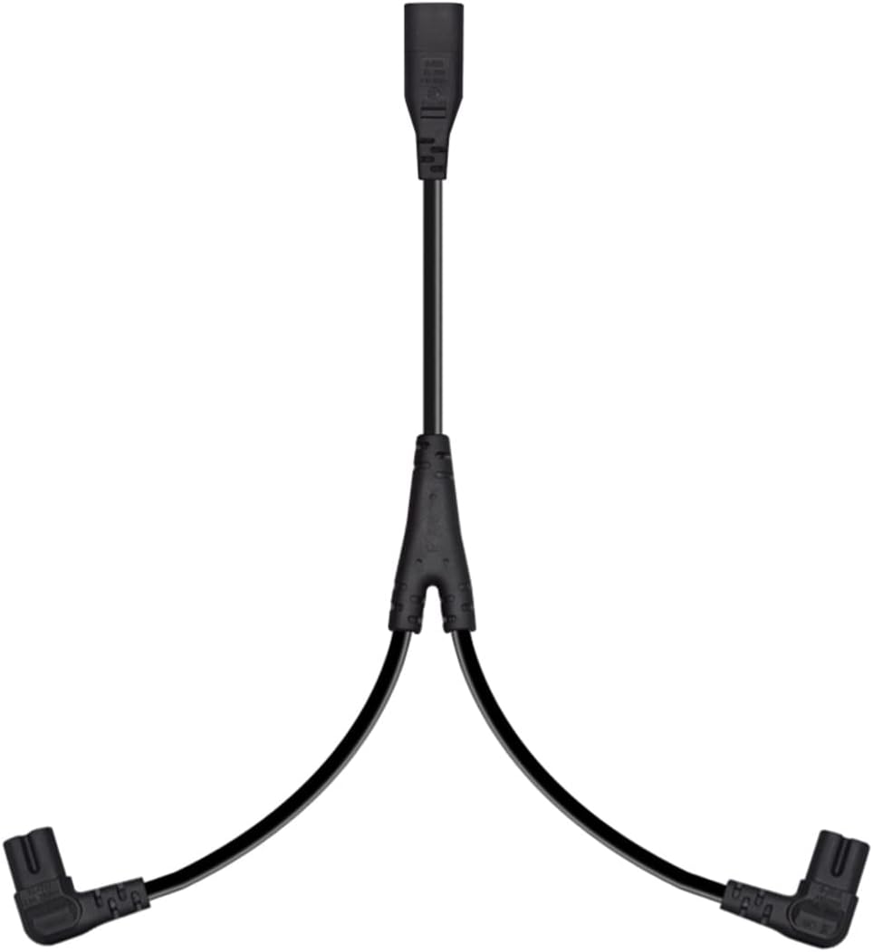 Cable de alimentación IEC 320 C8 a C7 dual figura 8 macho a doble ángulo recto hembra adaptador 1 en 2 salidas CA, cable de alimentación IEC 320 C8