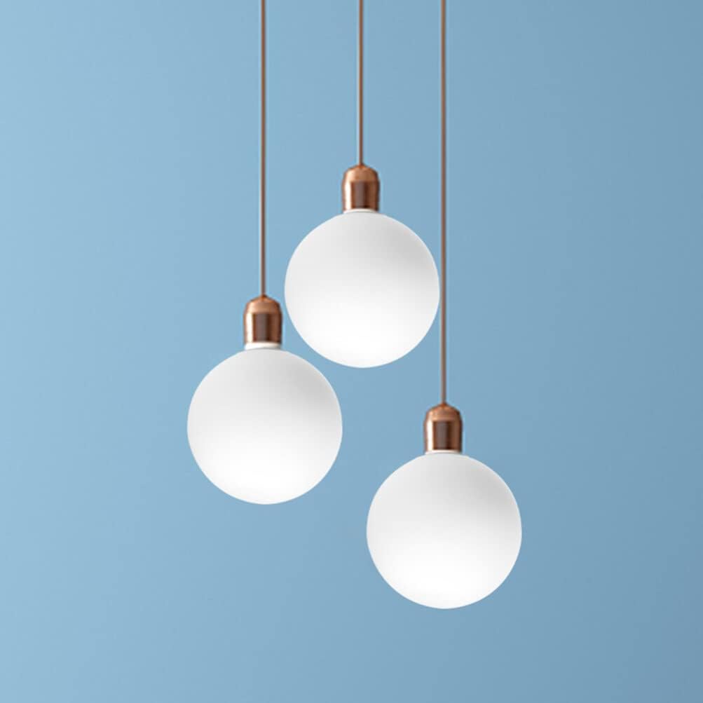 Pantalla de lámpara colgante, mesa blanca, 1 unidad, pantalla de globo de vidrio, pantalla de luz redonda de globo de vidrio blanco, reemplazo para