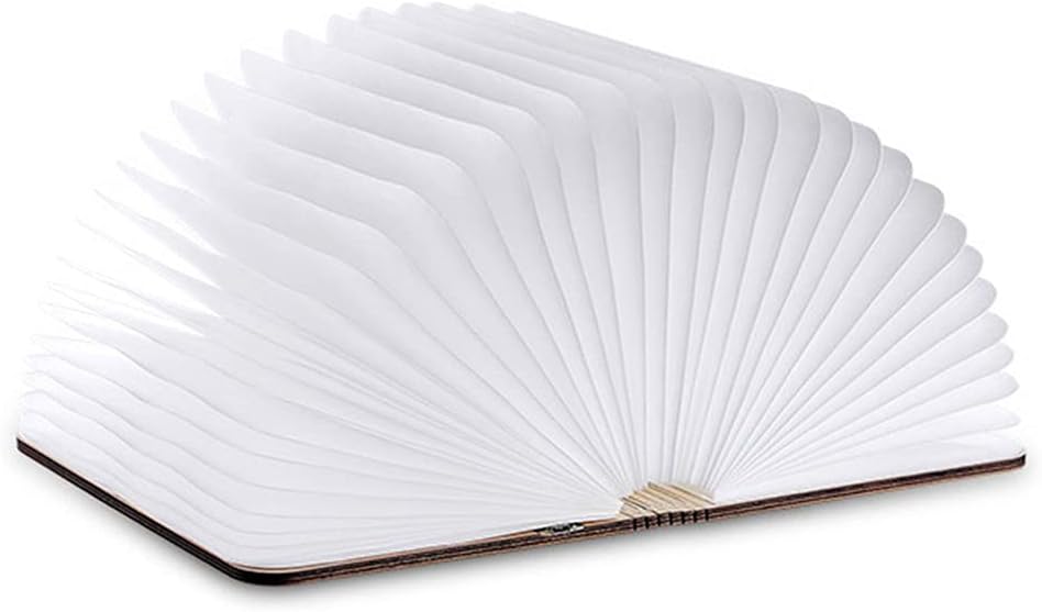 Lámpara de libro plegable novedad lámpara de mesa de madera portátil luz de escritorio LED linterna de papel con USB recargable para regalo