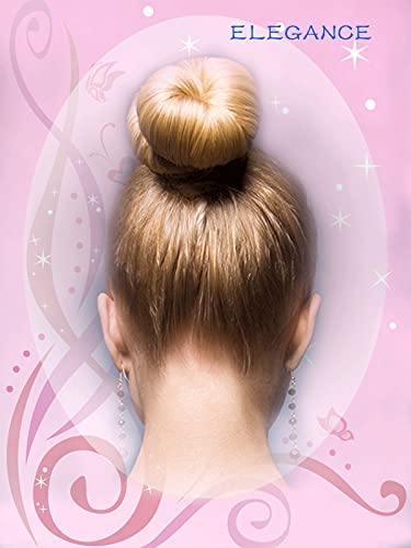 Moldeador de donas de pelo (2 pequeñas, 2 medianas, 2 grandes) para donas de pelo para niña (dorado)