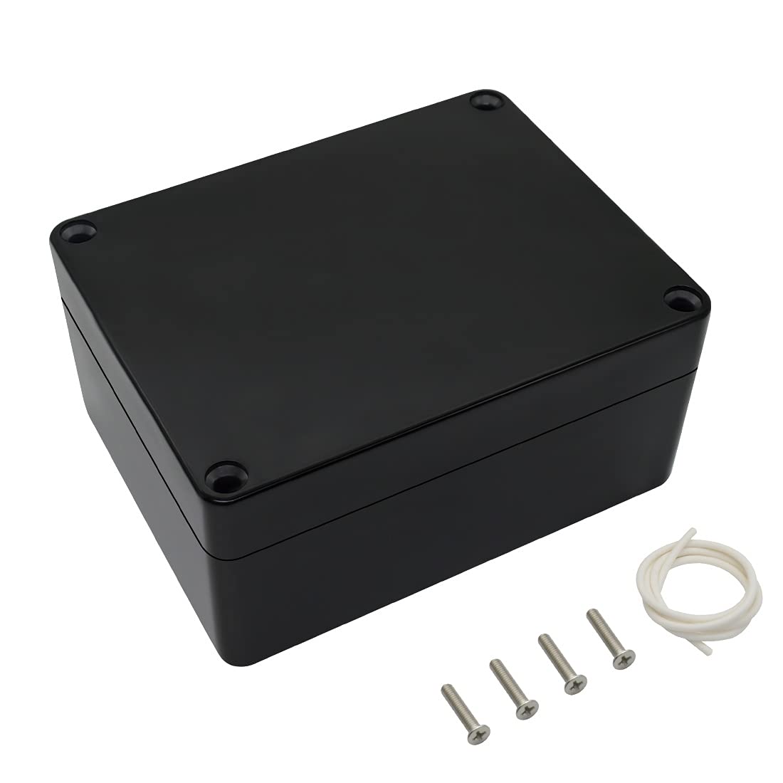 LeMotech Project Box – Caja de conexiones eléctricas de plástico ABS IP65, impermeable, a prueba de polvo, para electrónica, color negro, 4.5 x 3.5