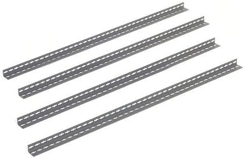 Global Industrial Poste de ángulo alto de 10 pies, gris, paquete de 4