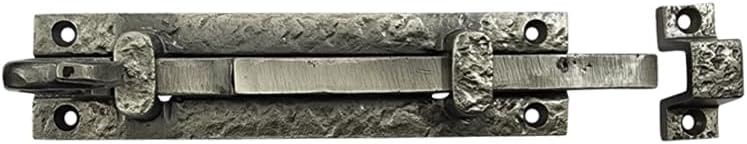 Adonai Hardware “Gazez” – Perno de puerta de hierro fundido antiguo (7 pulgadas x 1 paquete, níquel cepillado antiguo)