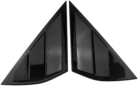MACHSWON 2 fundas para rejillas de ventana lateral trasera para Mustang Mach-E 2021-2022 (negro brillante)