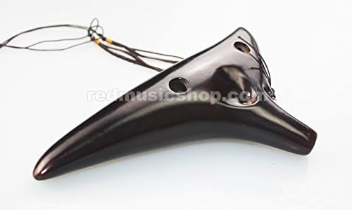 Flauta de cerámica Ocarina clásica de 12 agujeros (llave C (soprano)