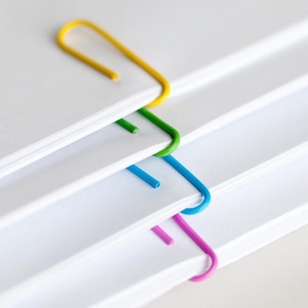 300 clips de papel grandes, clips de papel jumbo de 2 pulgadas, clips de papel de colores surtidos, ideales para oficina, escuela y uso personal