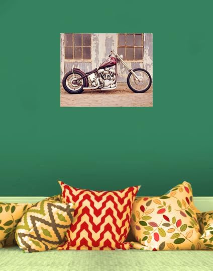 Póster vintage para decoración de pared de motocicleta Chopper Buck Lovell Biker (16 x 20 pulgadas)