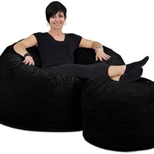 Ultimate Sack – Puf con taburete para pies en varios tamaños y colores Muebles gigantes con relleno de espuma fundas lavables a máquina, costuras Ultimate Sack – Puf con taburete para pies en varios tamaños y colores Muebles gigantes con relleno de espuma fundas lavables a máquina, costuras