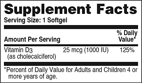Health Thru Nutrition Vitamina D3 1,000iu 25mcg colecalciferol  Mini cápsulas blandas para un máximo beneficio  Probado en tercera parte  Grado USP