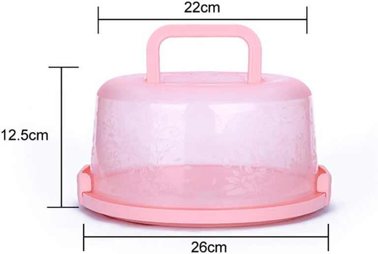 Porta pasteles, bandeja redonda portátil para servir cupcakes, caja con soporte para pasteles de dos caras para magdalenas, tartas de queso, Bundt