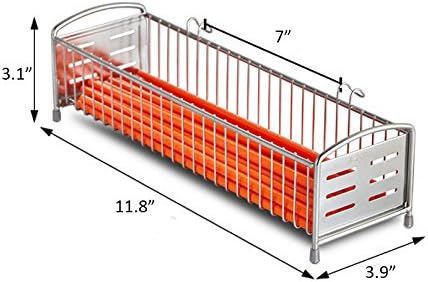 kaileyouxiangongsi Estante de secado de utensilios de acero inoxidable 304palilloscucharatenedorcuchillo escurridor cesta de almacenamiento de