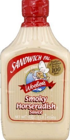 Woeber’s Sandwich Pal Salsa de rábano picante ahumado 16oz
