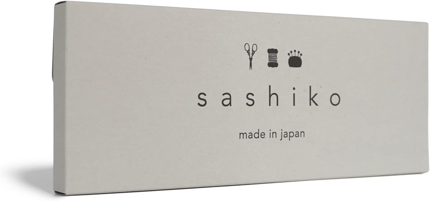 Daruma Sashiko Hilo 100% Algodón Tipo de Tarjeta (43.7 yd)x5 piezas con manual en inglés, juego de valores de costura y bordado (blanco) 01-2400-2015