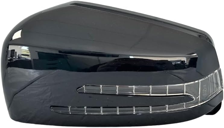 #2028 8th Gear – Cubierta negra para espejo lateral izquierdo del conductor con señal de giro compatible con Mercedes GLA200 GLA250 GLA45 AMG 2013