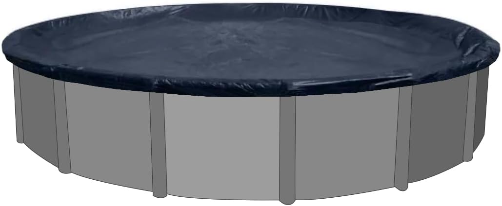 Cubierta de piscina de invierno de lujo para piscinas redondas de 18 pies  AzulNegro  Fácil de instalar, protección UV y duradera  Incluye material
