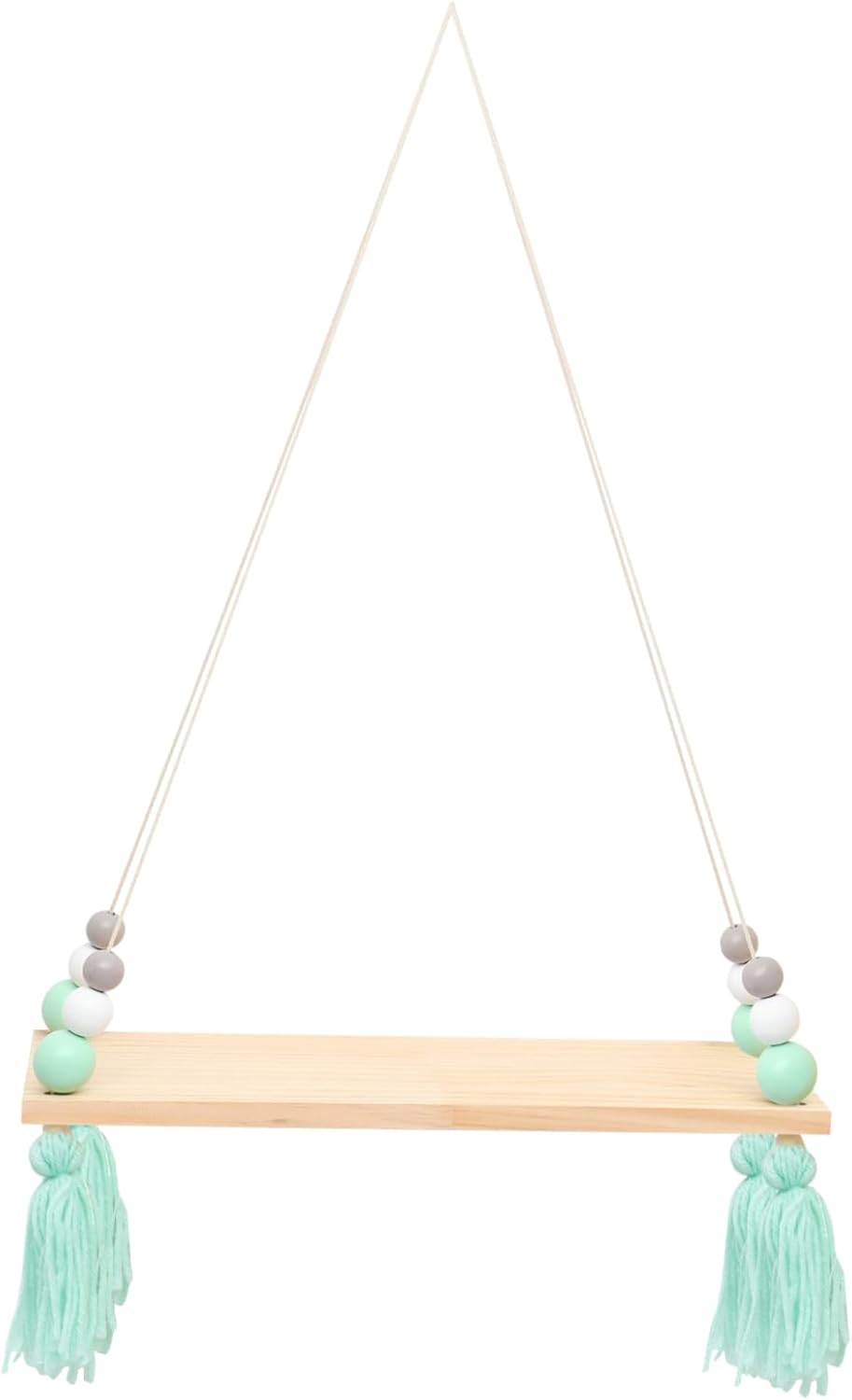 ARTIBETTER Estantes de madera con cuentas para dormitorio, decoración de pared, soporte decorativo para ollas, entrada, estantes flotantes para
