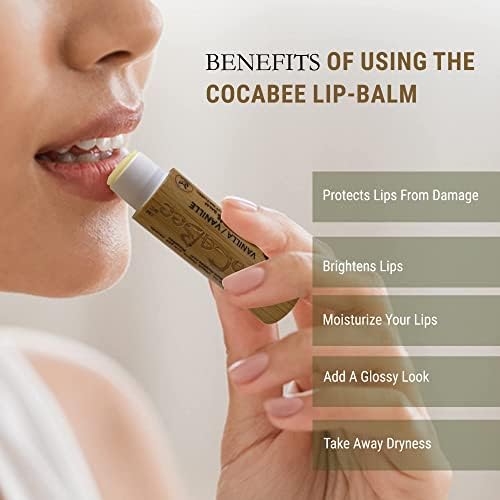 Chapstick Bálsamo labial hidratante labial para labios secos y agrietados, bálsamo labial 100% orgánico para labios suaves y brillantes, bálsamo
