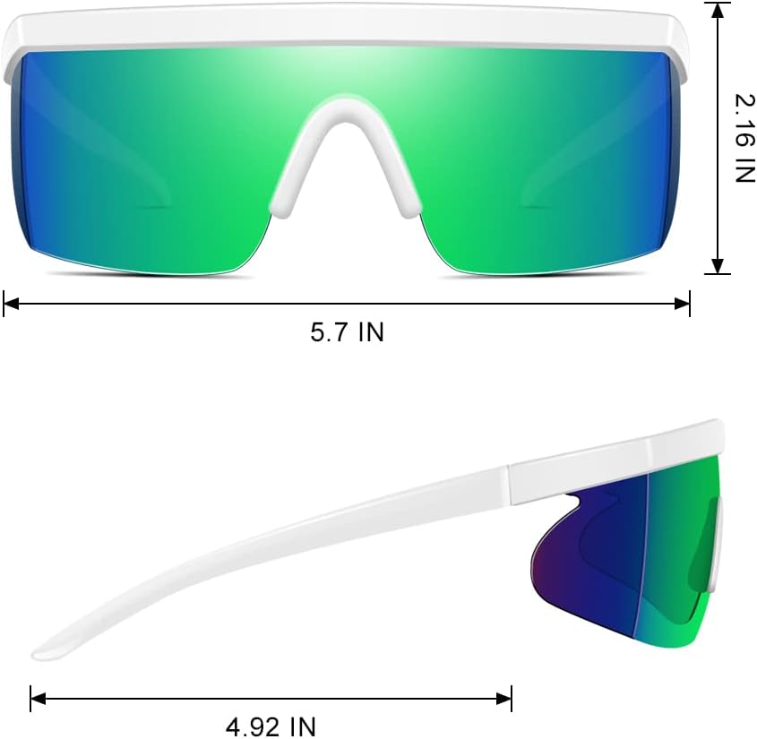 ZHA ZHA Lentes de sol deportivos de gran tamaño, 100% protección UV, para equitación, béisbol, ciclismo, con 4 lentes para hombres y mujeres