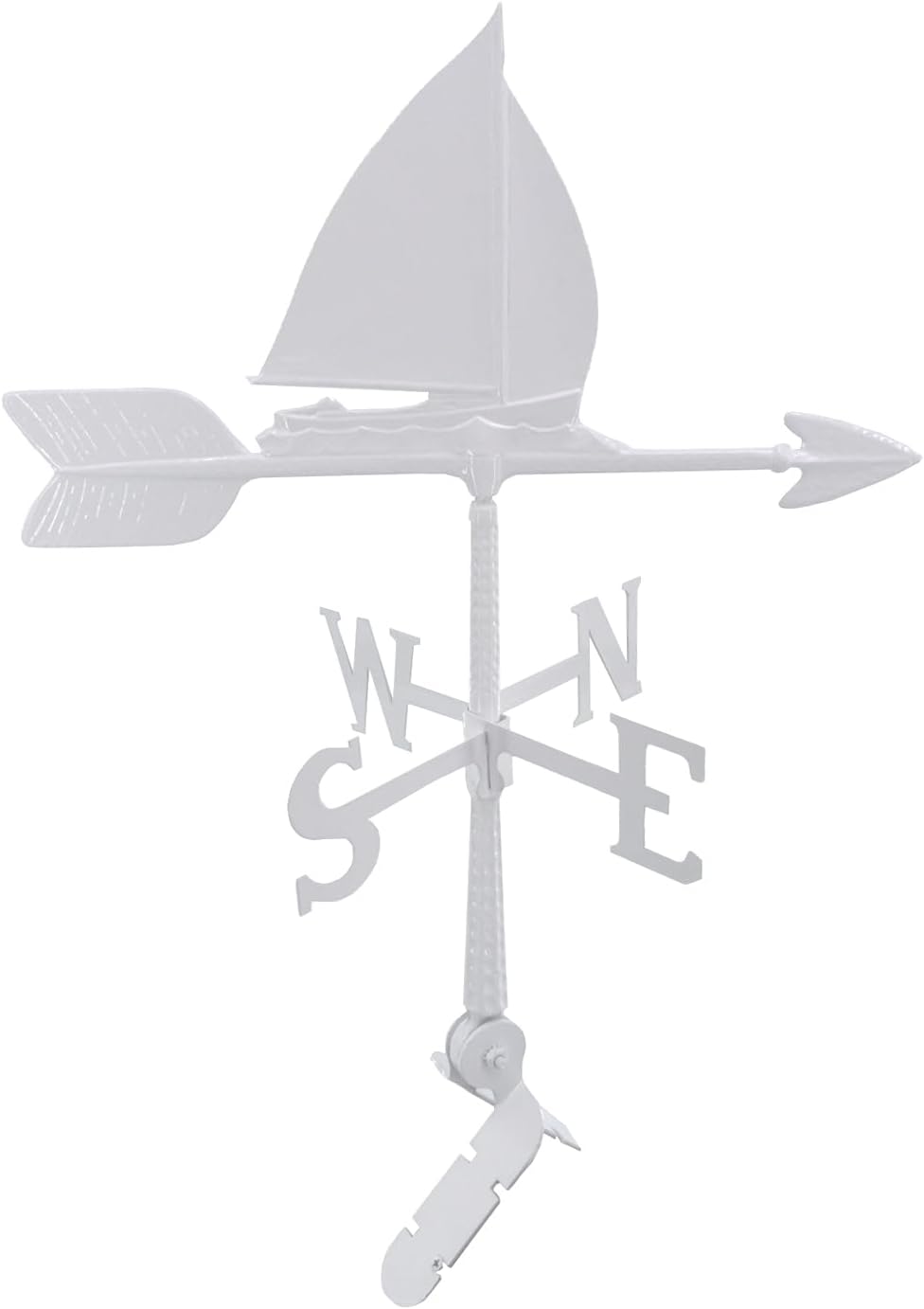 Veleta de velero de aluminio de 24  – 6 colores disponibles – Veleta al aire libre – Decoración de techo de metal – Montaje incluido (4 a elegir) –