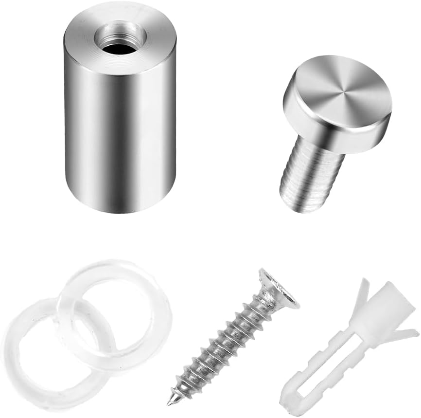 Tornillos de separación, separadores de letreros, tornillos de separación para acrílico, soporte publicitario de metal, accesorios de montaje de