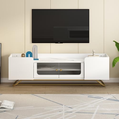 FridayParts Soporte para TV, color blanco