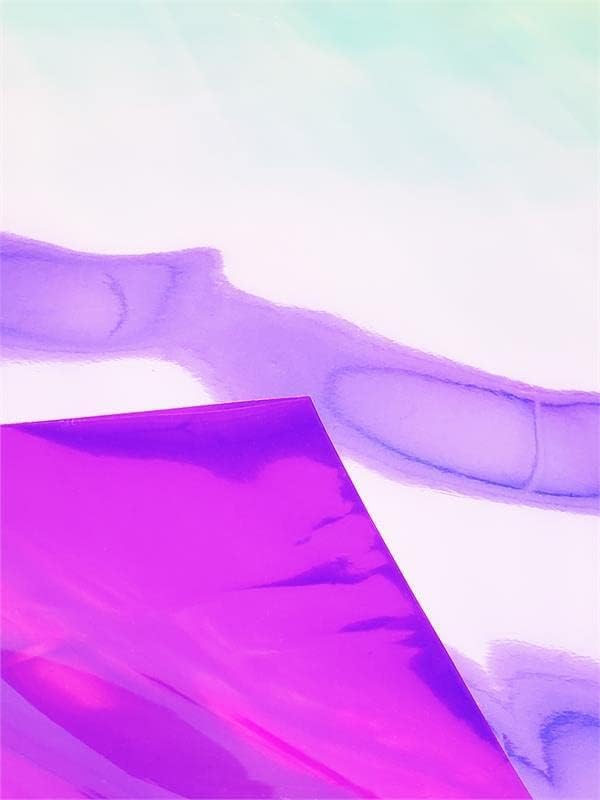 The Yard – Tela de vinilo de plástico con holograma transparente metálico de calibre 30 de 38 pulgadas de ancho (morado)