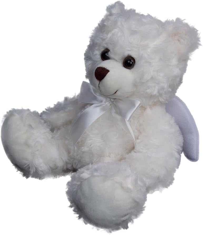 Plushland Oso de peluche color crema de peluche  Ángel – Oso de peluche para niños y adultos 11 pulgadas