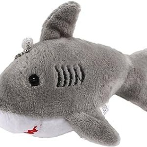 Llavero de tiburón de peluche gris con forma de tiburón suave, juguetes de peluche de animales de la vida oceánica, llavero para bolsa, bolso, Llavero de tiburón de peluche gris con forma de tiburón suave, juguetes de peluche de animales de la vida oceánica, llavero para bolsa, bolso,