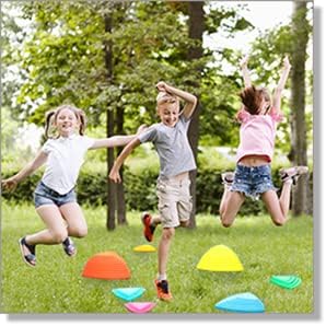 Shape28 Stepping Stones para niños, ideal para el equilibrio, el ejercicio y la coordinación, equipo de juego para interiores y exteriores para niños