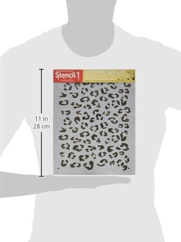 Stencil1 Plantilla de patrón de repetición de leopardo, plantillas reutilizables de calidad duradera para pintar, crea manualidades y decoración,
