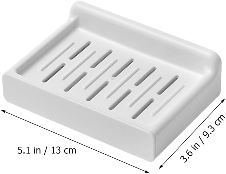 Zerodeko Cajones de almacenamiento, jabonera, soporte para jabón, bandeja de jabón, platos autoadhesivos, protector de jabón de plástico para