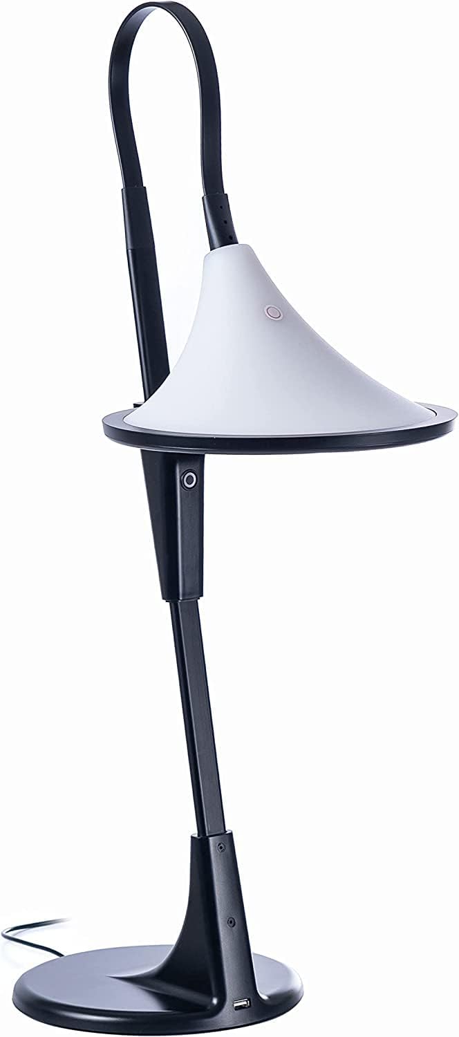 The daylight Company – Lámpara de mesa Cometa – Tecnología Ray – Temperatura de color 6,000 K  2,700 K – Puerto USB integrado – LED brillante 95+