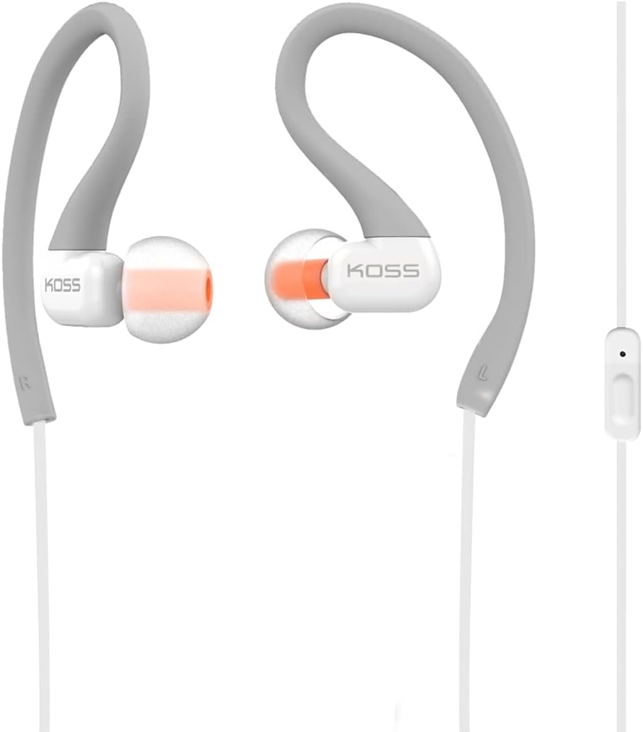Koss KSC32i GRY – Auriculares deportivos con clip, color gris