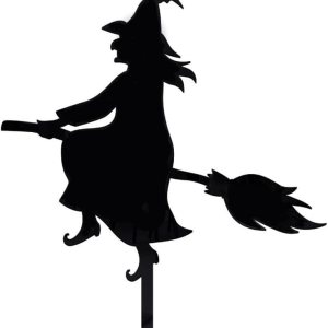 MUDOUCVC Decoraciones de Halloween al aire libre, silueta de bruja negra de Halloween con estacas, letreros de acrílico de Halloween para patio, MUDOUCVC Decoraciones de Halloween al aire libre, silueta de bruja negra de Halloween con estacas, letreros de acrílico de Halloween para patio,