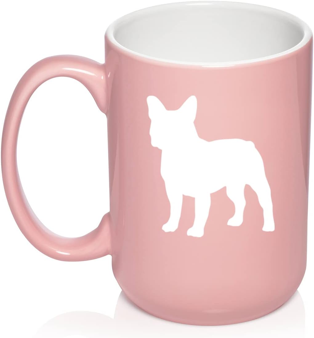 Taza de café de cerámica con diseño de bulldog francés, regalo para ella, él, mujeres, hombres, esposa, marido, mamá, papá, hijo, hija, amiga,