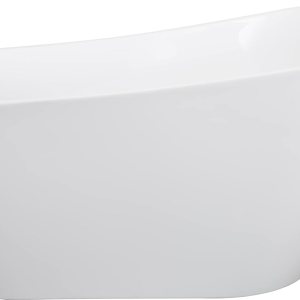 OMGO – Bañera independiente de acrílico de 67 pulgadas, bañera contemporánea con desbordamiento cromado y manguera de drenaje proporciona, patas OMGO – Bañera independiente de acrílico de 67 pulgadas, bañera contemporánea con desbordamiento cromado y manguera de drenaje proporciona, patas