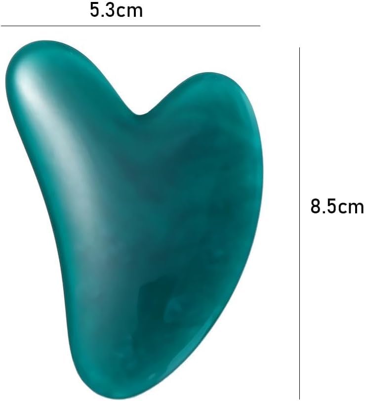 1 unids azul Gua Sha Herramientas faciales Masajeador corporal SPA resina raspado masaje herramienta de cuidado de la piel cara adelgazante