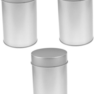 Cabilock 3 piezas de té de acero inoxidable lata de almacenamiento de sello de cocina, tarro de almacenamiento de café, bolsas de té, recipiente Cabilock 3 piezas de té de acero inoxidable lata de almacenamiento de sello de cocina, tarro de almacenamiento de café, bolsas de té, recipiente