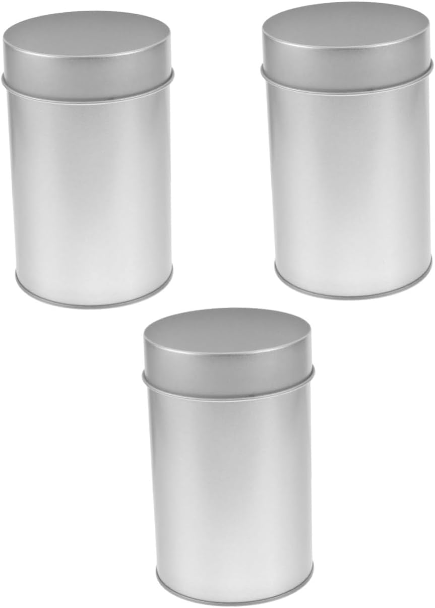 Cabilock 3 piezas de té de acero inoxidable lata de almacenamiento de sello de cocina, tarro de almacenamiento de café, bolsas de té, recipiente