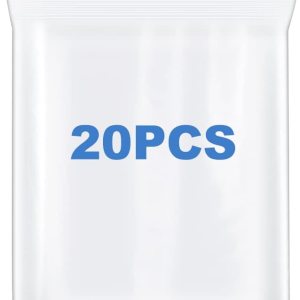 20 bolsas de polietileno transparente de 4 mil de grosor de 7 x 9 pulgadas de grosor, bolsas de plástico con cierre de cremallera, bolsas de cierre 20 bolsas de polietileno transparente de 4 mil de grosor de 7 x 9 pulgadas de grosor, bolsas de plástico con cierre de cremallera, bolsas de cierre